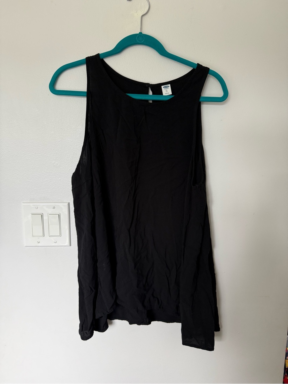 Black Flowy Women's Sleeveless Tank Top